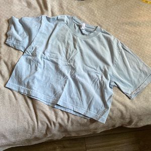 Los Angeles Apparel short sleeve crop crew neck cotton t-shirt